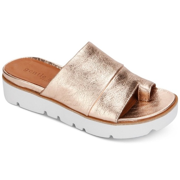 gentle souls Shoes - Gentle Souls Gold Platform sandals Sz 8.5. MCW2563A
